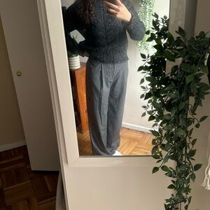 Zara pleated plaid trousers XS